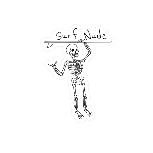 SURF NUDE Kiss-Cut Vinyl Decal