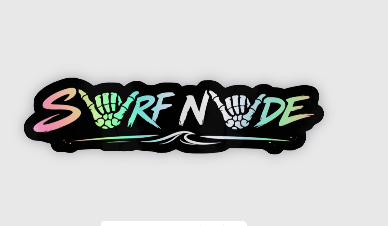 SURF NUDE HOLOGRAPHIC STICKER